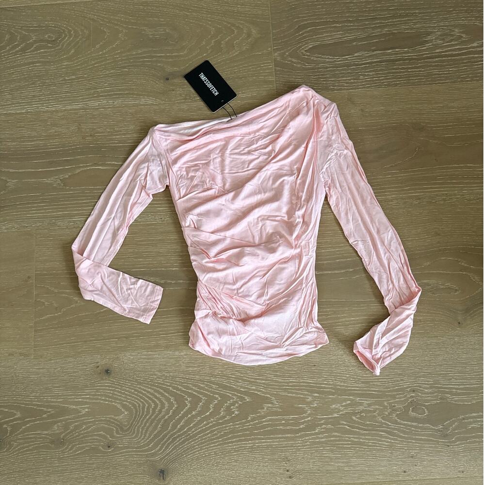 Thats So Fetch Top Off Shoulder Long Sleeve Vitani Size US 0 Pink